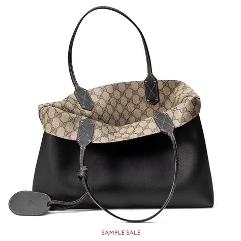 gucci large tote bag black|gucci nylon tote bag.